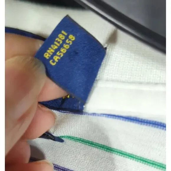 Polo Ralph Lauren Striped Pattern Collared Polo Shirt XL Short Sleeve 100 Cotton - Picture 3 of 9